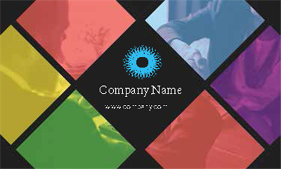 Callout Buttons Business Card Black