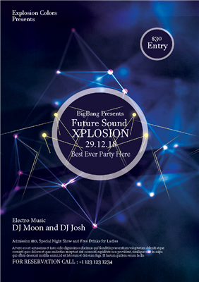 Straight Tab, Edge Color A4 Party Flyer