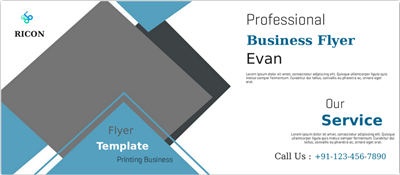 Pill Buttons, Corner Frame - Business Flyer Two