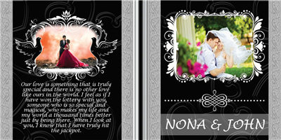 Slant & Flip Photo Book Black and White Love