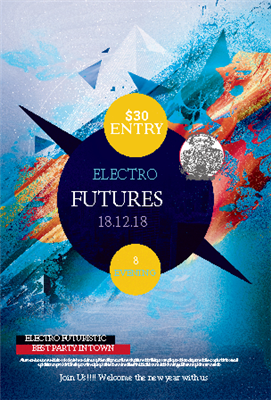Straight Tab, Edge Color A6 Party Flyer 