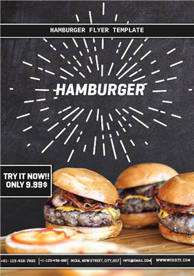 Reverse Sash, Corner Clips Burger Flyer