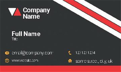 Callout Buttons Business Card Black and Red